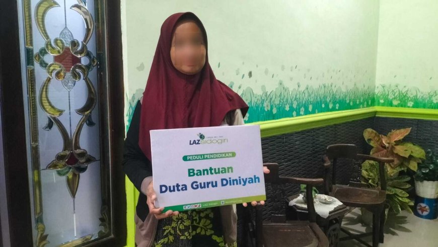 LAZ SIDOGIRI APRESIASI PERJUANGAN USTADZAH IDA LEWAT PROGRAM DUTA GURU MADRASAH
