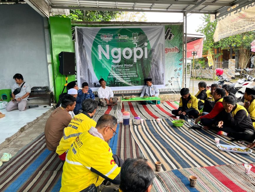 DUKUNG DAKWAH DI KOMUNITAS OJEK ONLINE, LAZ SIDOGIRI GELAR ACARA NGOBROL PINTAR BERSAMA PARA SUPIR GOJEK DI JEMBER