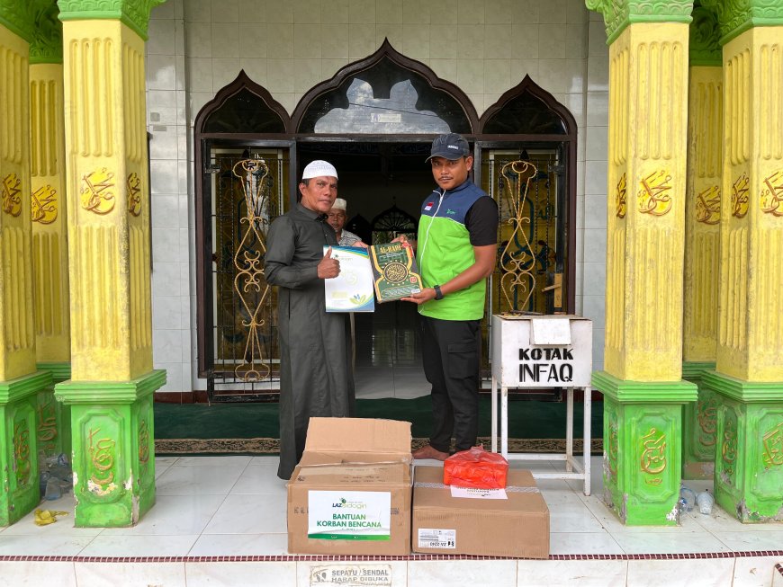 PEDULI MASJID TERDAMPAK BANJIR, LAZ SIDOGIRI SALURKAN BANTUAN DI LANGKAT, SUMUT