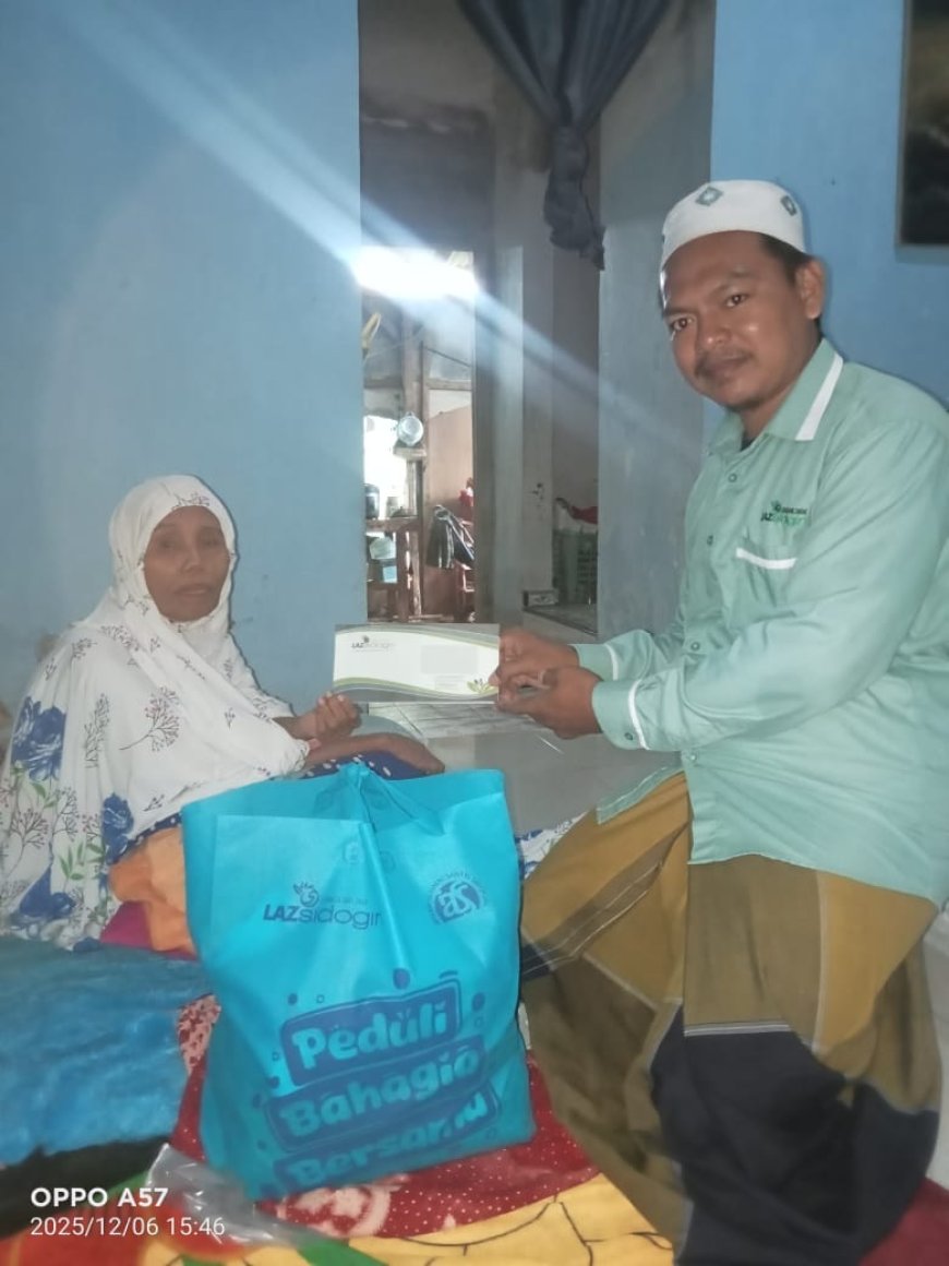 LAZ SIDOGIRI SALURKAN BANTUAN KEMANUSIAAN UNTUK DHUAFA DI GENTENG WETAN