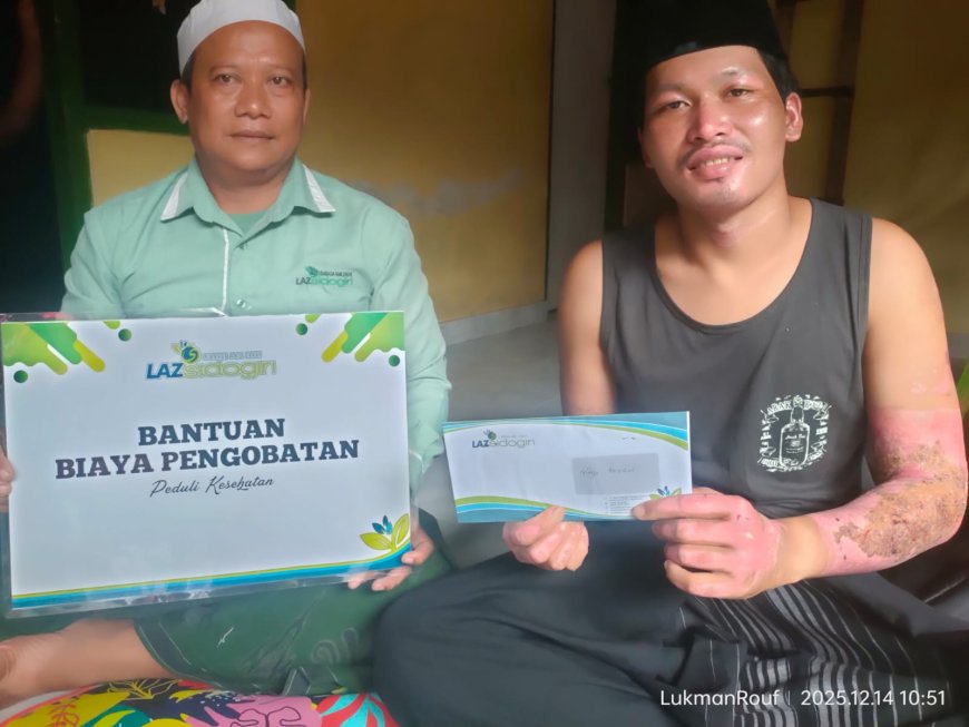 LAZ SIDOGIRI SALURKAN BANTUAN BIAYA PENGOBATAN DI TABANAN, BALI