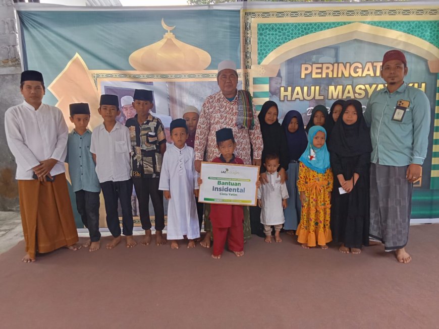 LAZ SIDOGIRI GELAR SANTUNAN YATIM DI DESA MEREMBU LOMBOK BARAT