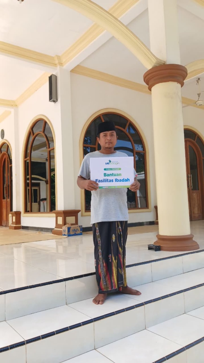SUPPORT DAKWAH, LAZ SIDOGIRI BANTU LENGKAPI SARANA IBADAH MASJID AT-TAUHID BANGKALAN