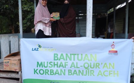 TURUNTANGAN LANGSA SALURKAN BANTUAN LAZ SIDOGIRI UNTUK KORBAN BENCANA ACEH