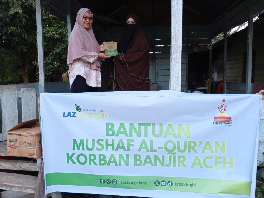 TURUNTANGAN LANGSA SALURKAN BANTUAN LAZ SIDOGIRI UNTUK KORBAN BENCANA ACEH