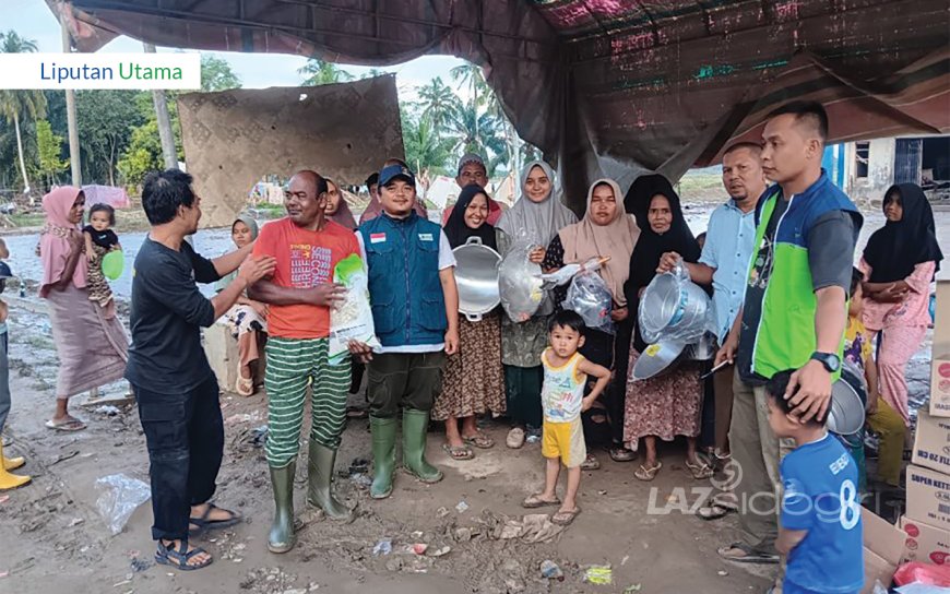LAZ SIDOGIRI KIRIMKAN BANTUAN LANGSUNG KE MASYARAKAT TERDAMPAK BANJIR ACEH