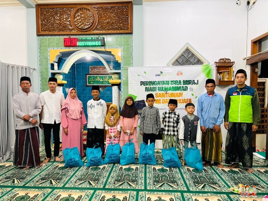 ISRA MI’RAJ DI TAMBAK WATU, LAZ SIDOGIRI HADIR DENGAN SANTUNAN YATIM & DHUAFA