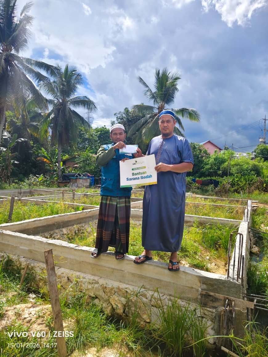 DUKUNG DAKWAH DAN IBADAH, LAZ SIDOGIRI SALURKAN BANTUAN MASJID DI KARIANGAU KALTIM