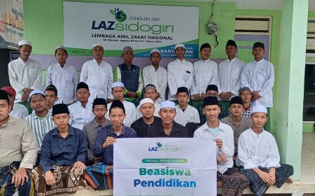 LAZ SIDOGIRI MENGAWAL BEASISWA UNTUK PARA SANTRI