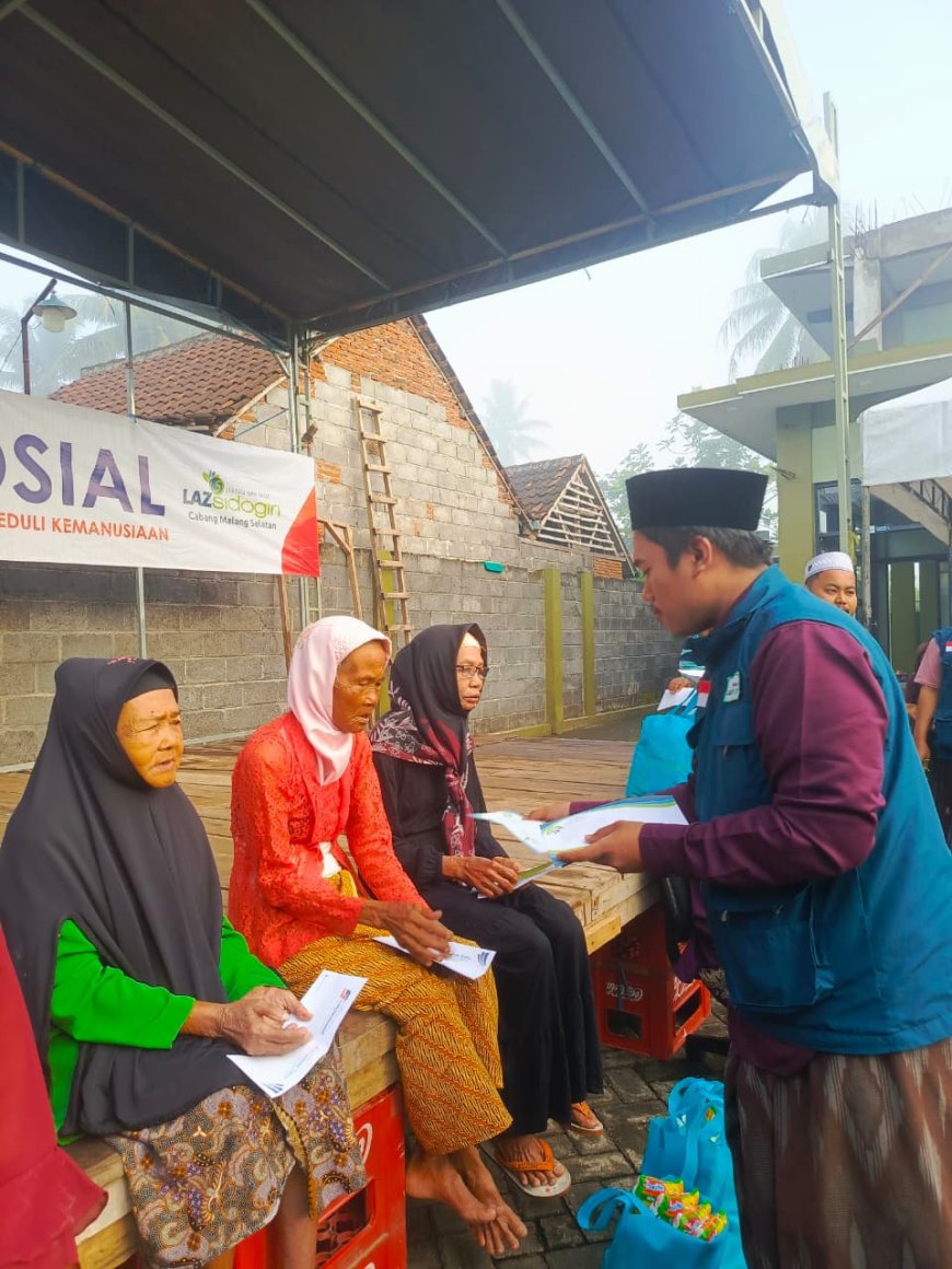 SANTUNAN LANSIA WARNAI BAKTI SOSIAL LAZ SIDOGIRI DI PAGELARAN MALANG
