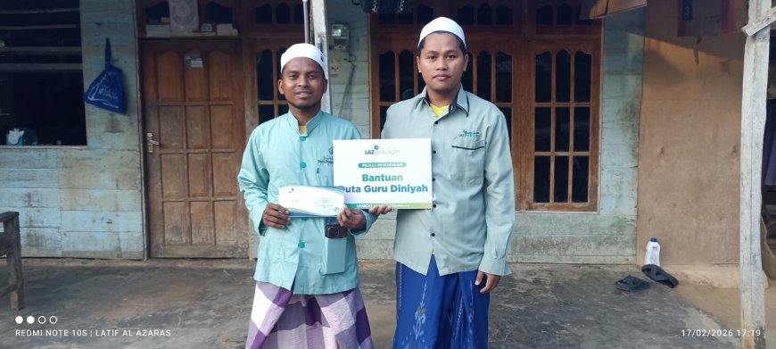 LAZ SIDOGIRI SALURKAN BANTUAN UNTUK GURU LEMBAGA PENDIDIKAN DI BANGKALAN