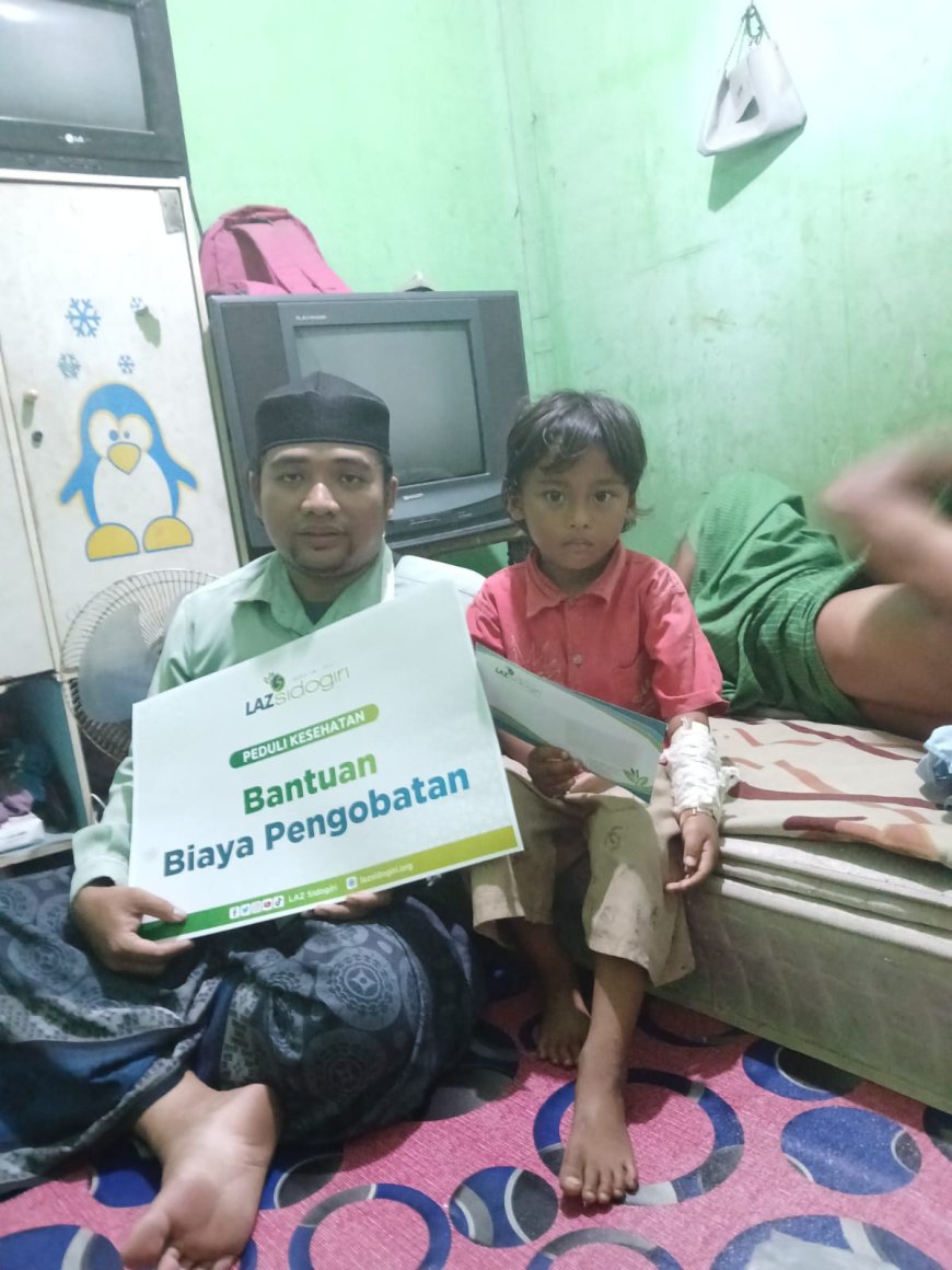 LAZ SIDOGIRI RINGANKAN BIAYA ANAK RELAWAN YANG TERLUKA JELANG PENGAJIAN AKBAR