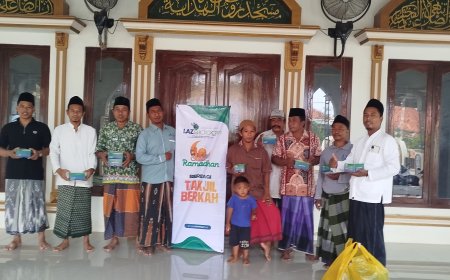TAKJIL RAMADHAN LAZ SIDOGIRI UNTUK SANTRI NGAJI DI TANJUNG BUMI