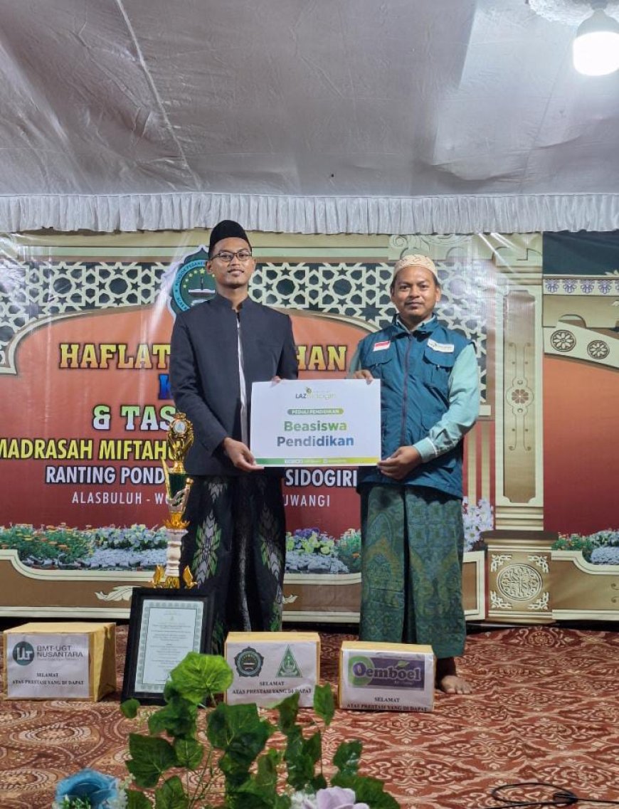 BEASISWA LAZ SIDOGIRI UNTUK MURID BERPRESTASI DI ALASBULUH BANYUWANGI