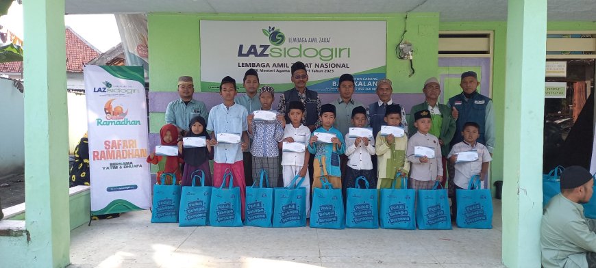 BINGKISAN LEBARAN LAZ SIDOGIRI UNTUK ANAK-ANAK DHUAFA DI BANGKALAN