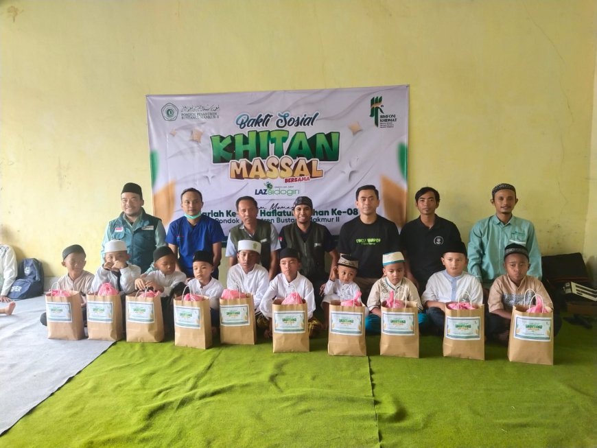 KHITAN MASSAL LAZ SIDOGIRI MERIAHKAN MILAD PESANTREN BUSTANUL MAKMUR 2