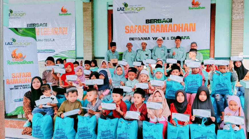 SAFARI RAMADAN BERSAMA 50 YATAMA, LAZ SIDOGIRI TEBAR KEPEDULIAN DI JEMBER BARAT