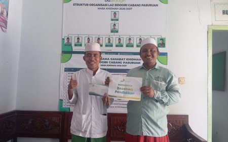 BANTUAN PENDIDIKAN LAZ SIDOGIRI RINGANKAN BEBAN SISWA BARU TSANAWIYAH