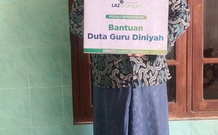 LAZ SIDOGIRI SALURKAN BANTUAN UNTUK GURU LEMBAGA PENDIDIKAN DI BANGKALAN