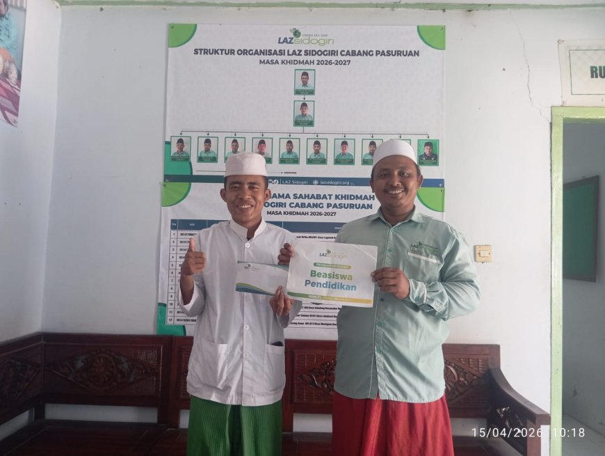 BANTUAN PENDIDIKAN LAZ SIDOGIRI RINGANKAN BEBAN SISWA BARU TSANAWIYAH