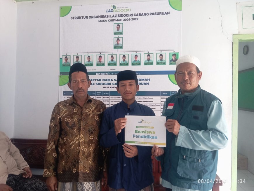 RINGANKAN BIAYA PENDIDIKAN, LAZ SIDOGIRI SALURKAN BANTUAN DI POHJENTREK