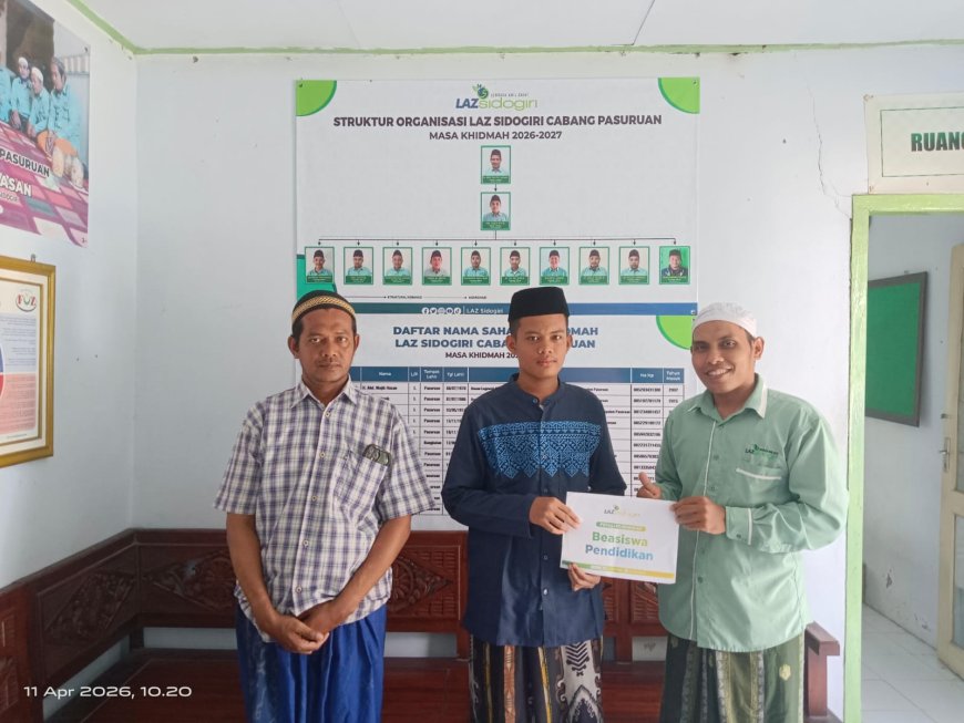 SEMANGAT BERBAGI, LAZ SIDOGIRI SALURKAN BANTUAN PENDIDIKAN DI PASURUAN