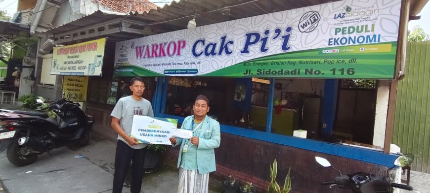 DUKUNG USAHA KECIL, LAZ SIDOGIRI SALURKAN BANTUAN MODAL