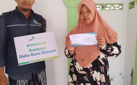 PEDULI KESEJAHTERAAN PENDIDIK, LAZ SIDOGIRI SALURKAN BANTUAN DUTA GURU MADRASAH DI BANGKALAN