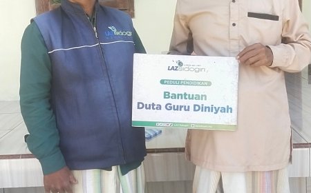 LAZ SIDOGIRI SALURKAN BANTUAN UNTUK GURU MD RAUDLATUL MUTA'ALLIMIN DI MODUNG BANGKALAN