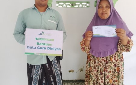 LAZ SIDOGIRI SALURKAN BANTUAN UNTUK GURU MD AL-HOLILIYAH DI BANGKALAN