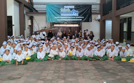 DONATUR SALURKAN BAHAGIA MUHARRAM KEPADA 140 SANTRI YATIM SURABAYA