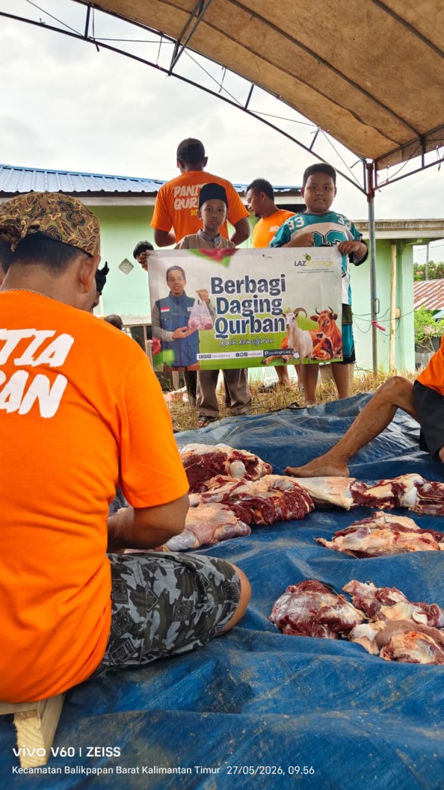 TEBAR MANFAAT QURBAN, LAZ SIDOGIRI MERIAHKAN IDUL ADHA 1447 H DI KARIANGAU BALIKPAPAN BARAT