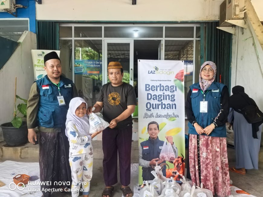 WUJUD SYUKUR DAN KEPEDULIAN: LAZ SIDOGIRI LAKSANAKAN QURBAN DI KEPRI