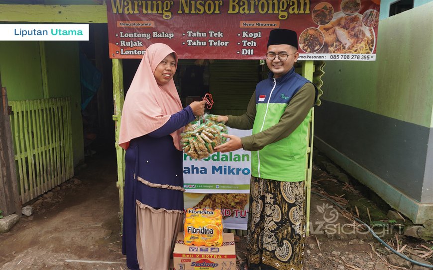 DUKUNG PERTUMBUHAN EKONOMI, LAZ SIDOGIRI SALURKAN BANTUAN MODAL UMKM