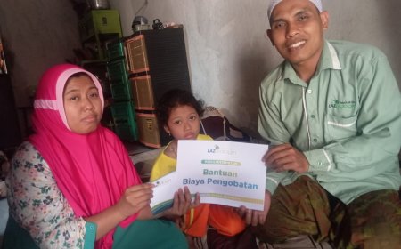 LAZ SIDOGIRI RINGANKAN BIAYA PENGOBATAN ANAK YATIM DI WINONGAN PASURUAN