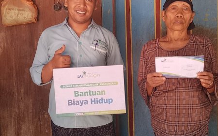 LAZ SIDOGIRI BANTU BIAYA HIDUP SATTUNI, WARGA PRASEJAHTERA DI SOCAH BANGKALAN