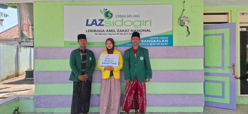 LAZ SIDOGIRI BANTU BIAYA PENDIDIKAN SANTRI DHUAFA DI BANGKALAN