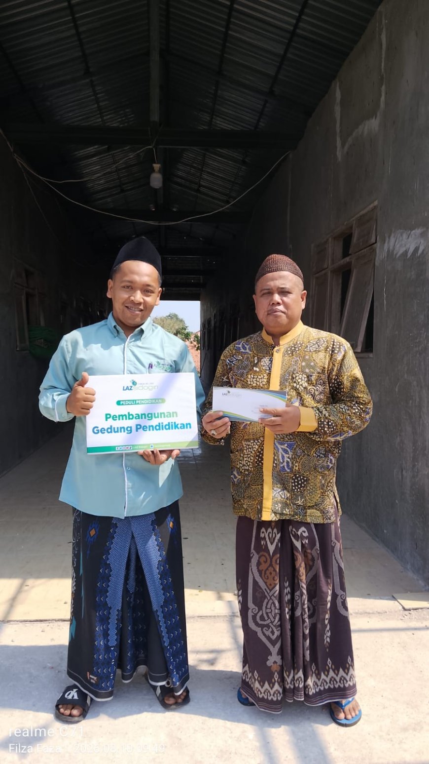 LAZ SIDOGIRI BANGKALAN BANTU PEMBANGUNAN GEDUNG PENDIDIKAN NURUL IKHLAS