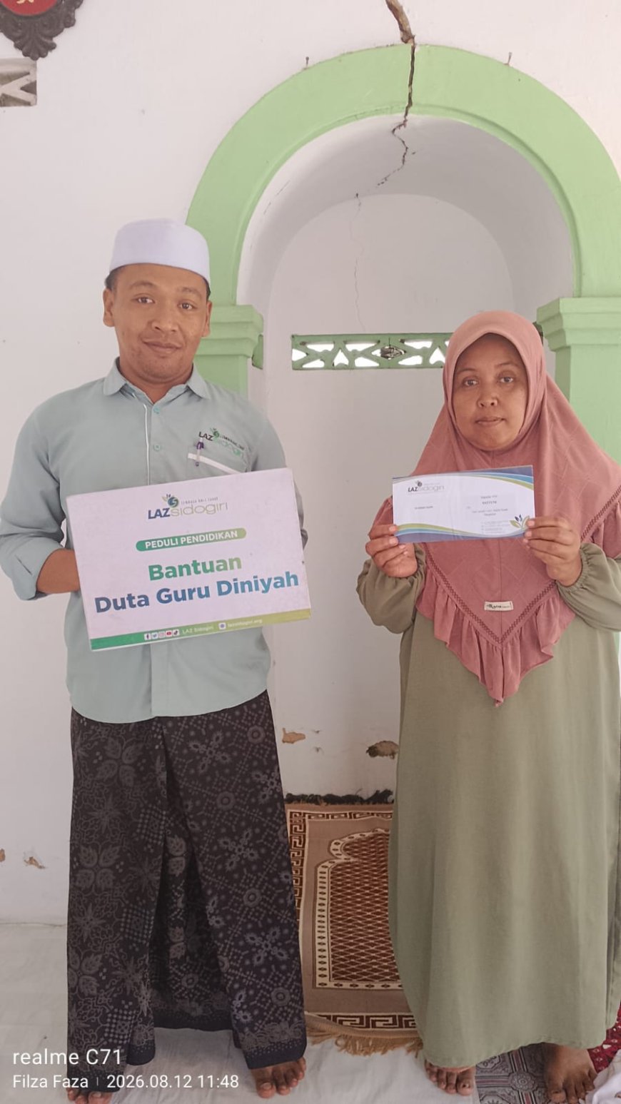 MOTIVASI PARA GURU, LAZ SIDOGIRI SALURKAN INSENTIF GURU TARBIYATUL ATFAL DI JADDIH BANGKALAN