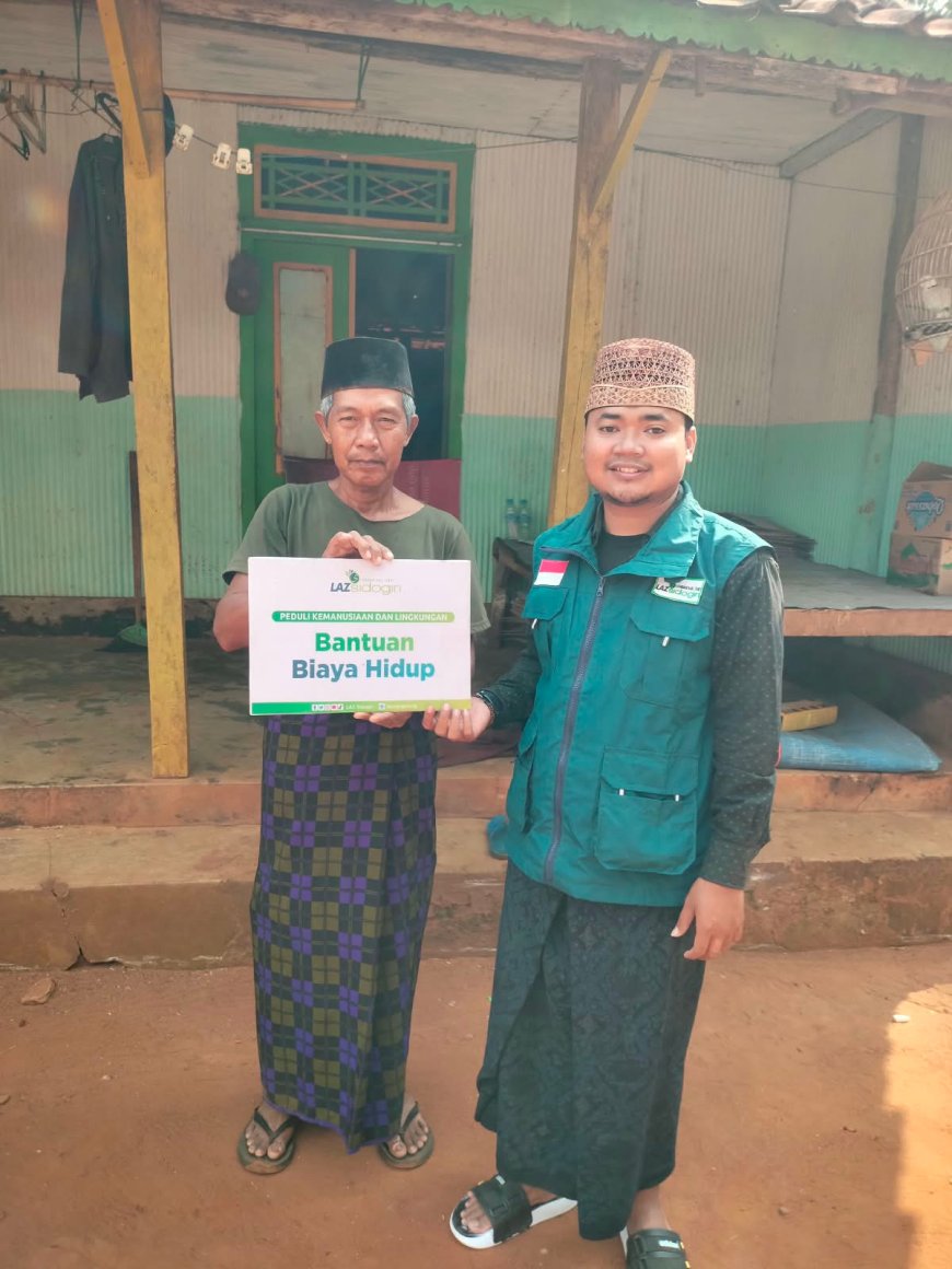 LAZ SIDOGIRI SALURKAN BANTUAN BIAYA HIDUP HARIAN KEPADA WARGA BERBELUK AROSBAYA BANGKALAN