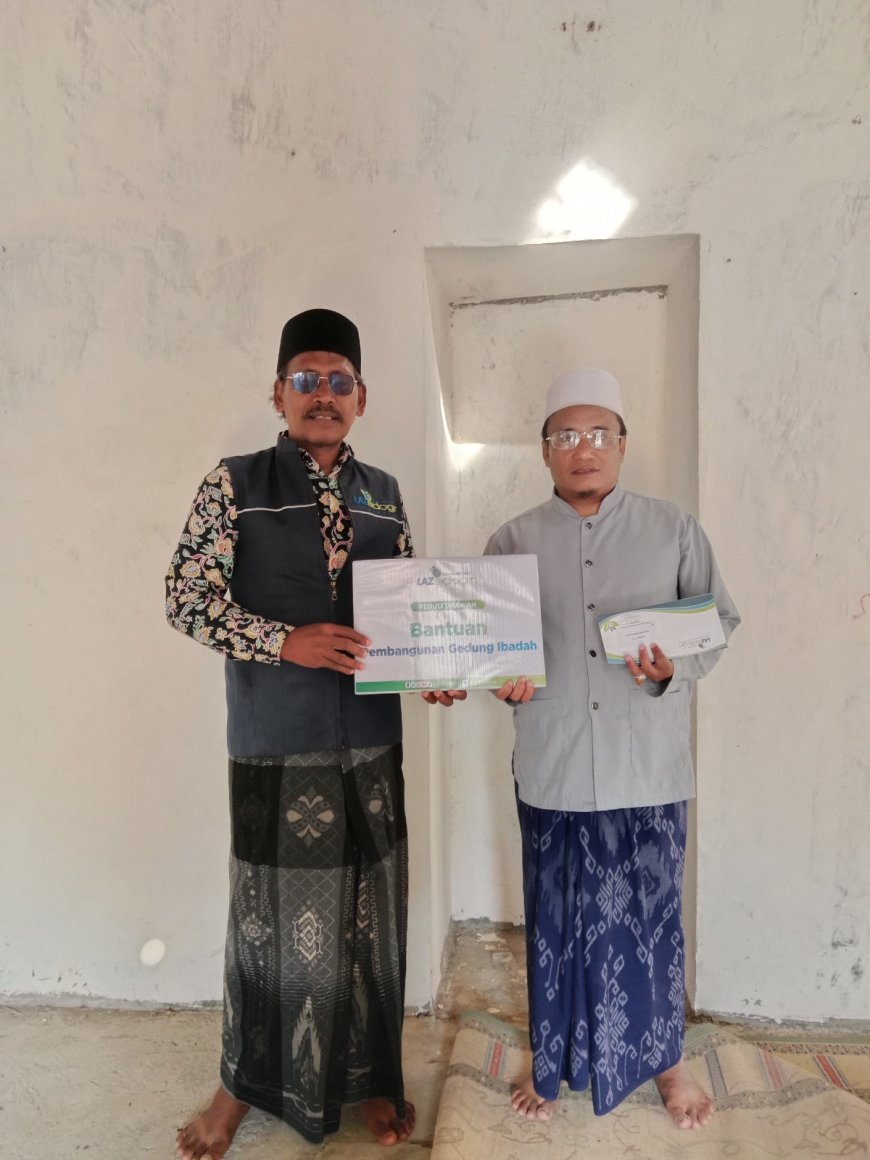 LAZ SIDOGIRI SALURKAN BANTUAN PEMBANGUNAN SARANA IBADAH DI KONANG BANGKALAN