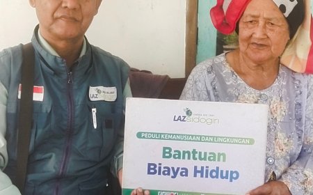 PEDULI KEMANUSIAAN, LAZ SIDOGIRI BANTU KEBUTUHAN HARIAN WARGA MODUNG