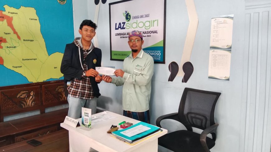 LAZ SIDOGIRI GANDENG MAHASISWA UNEJ DALAM AKSI BERBAGI SEMBAKO