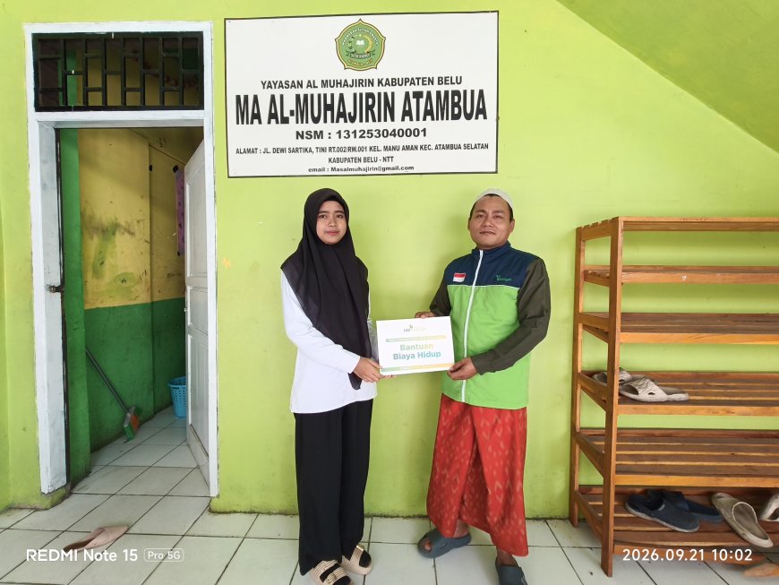 LAZ SIDOGIRI NTT SALURKAN BANTUAN BIAYA HIDUP UNTUK GURU ALIYAH DI PONDOK PESANTREN AL-MUHAJIRIN ATAMBUA
