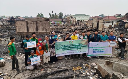 LAZ SIDOGIRI SALURKAN BANTUAN TANGGAP BENCANA KEBAKARAN DI TENGGARONG, KUTAI KARTANEGARA