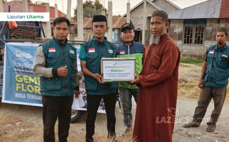 LAZ SIDOGIRI SALURKAN BANTUAN TANGGAP BENCANA GEMPA DI FLORES