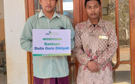 PENYEMANGAT TERUS MENGABDI, LAZ SIDOGIRI SALURKAN BANTUAN DUTA GURU MADRASAH DI PELOSOK DESA