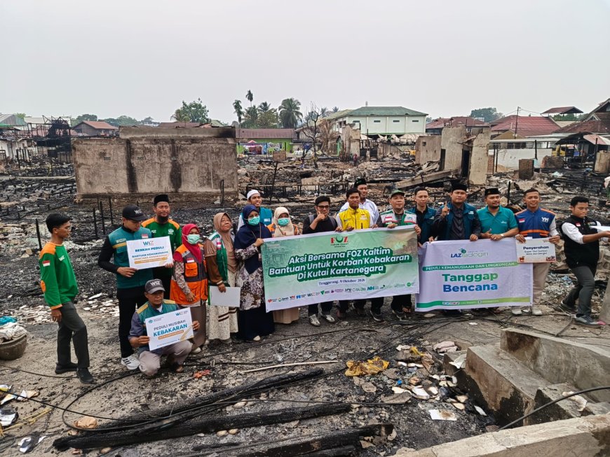 LAZ SIDOGIRI SALURKAN BANTUAN TANGGAP BENCANA KEBAKARAN DI TENGGARONG, KUTAI KARTANEGARA