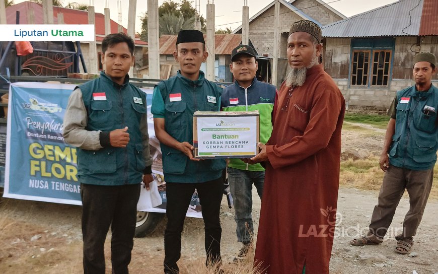 LAZ SIDOGIRI SALURKAN BANTUAN TANGGAP BENCANA GEMPA DI FLORES