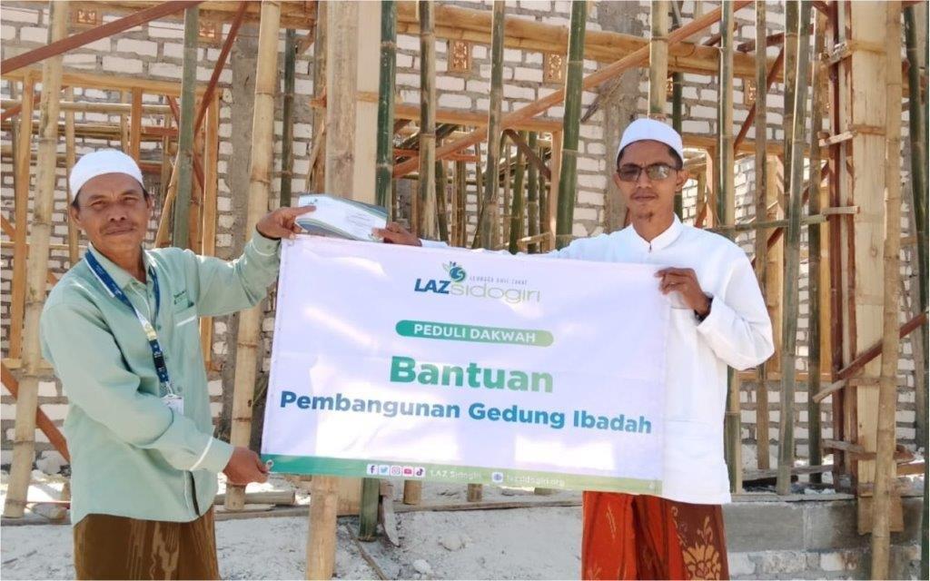 LAZ SIDOGIRI SUPPORT PEMBANGUNAN MUSHALLA MAJELIS TAKLIM DI BANGKALAN